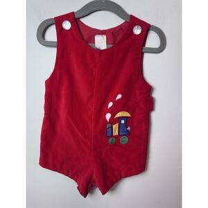 Baby Boys Vintage Red Velvet Jon Jon Sz 3-6 Months